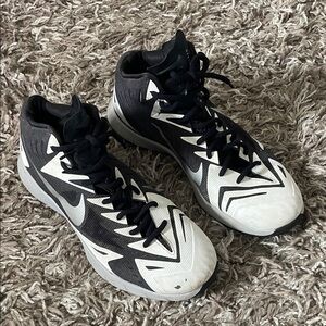 Nike Men's Black and White Athletic Sneakers lunarlon size 7.5